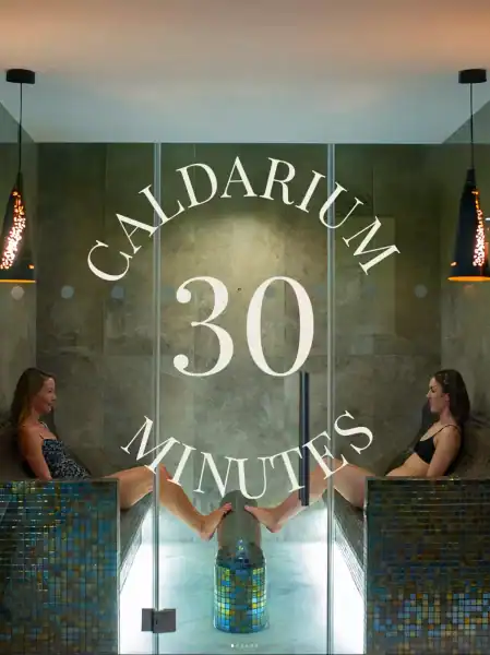Relaxing Caldarium session for ultimate wellness and social media content.