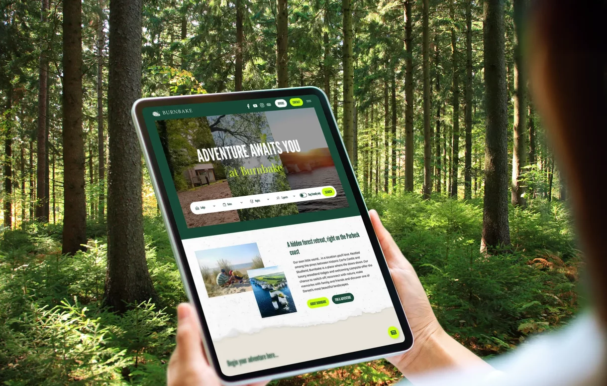 Burnbake Forest Lodge, new website created by Lolly