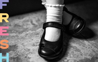 Shiny shoes for school